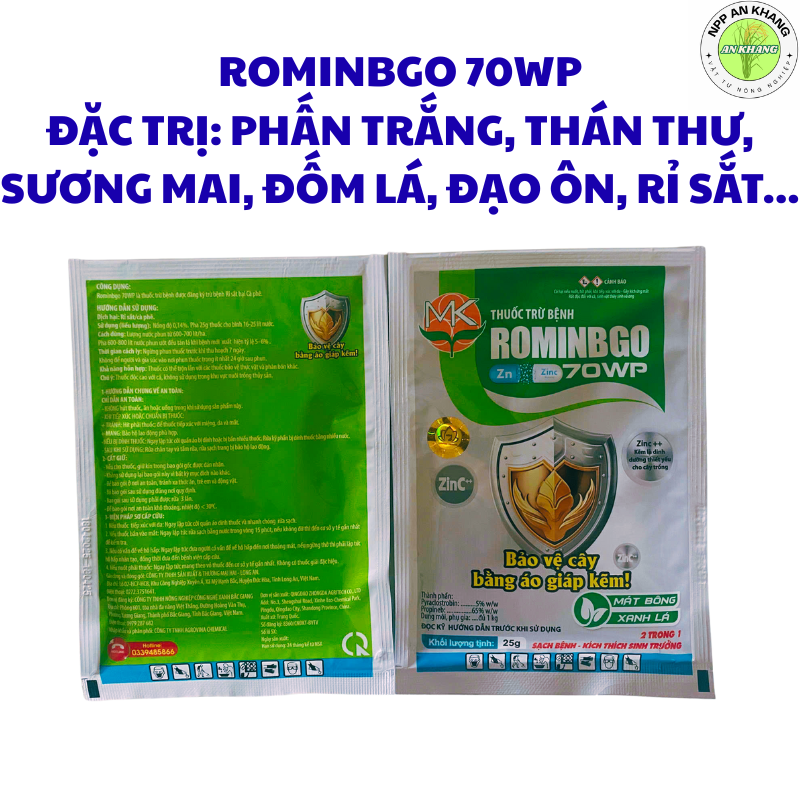 Thuốc trừ bệnh Rominbgo 70WP Thuốc trừ bệnh Rominbgo 70WP